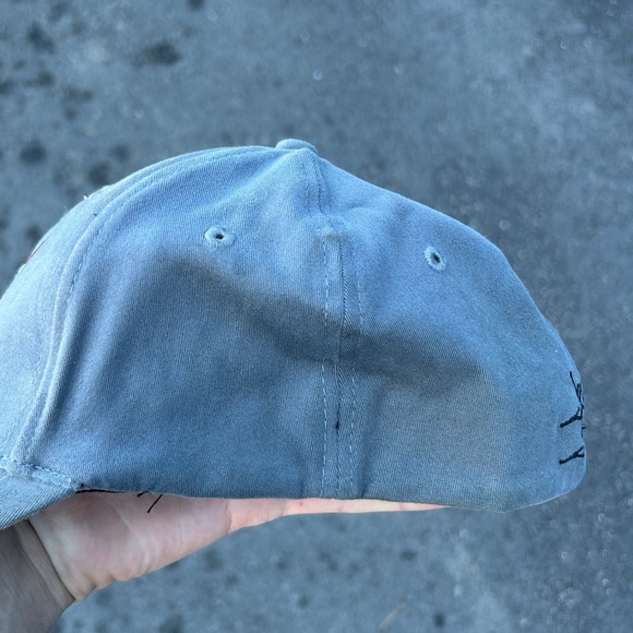 Y2K West Coast Choppers Hat Grey/Red/White Jesse James Biker Hat Embroidered VTG - Picture 3 of 9